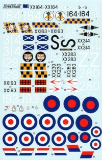 Xtradecal 1/32 BAe Hawk Early Colour Schemes 1997-1993