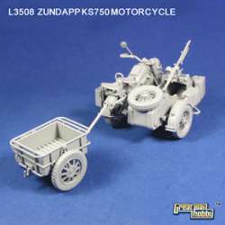 Great Wall Hobby 1/35 WWII German Motorcycle Zundapp KS750 w/Sidecar